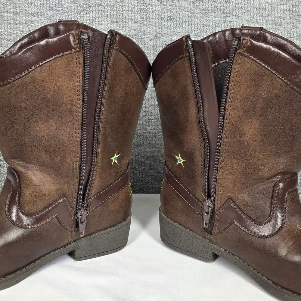 DISNEY PIXAR 2018 TOY STORY WOODY & BULLSEYE KIDS’ BROWN COWBOY BOOTS – SIZE 12